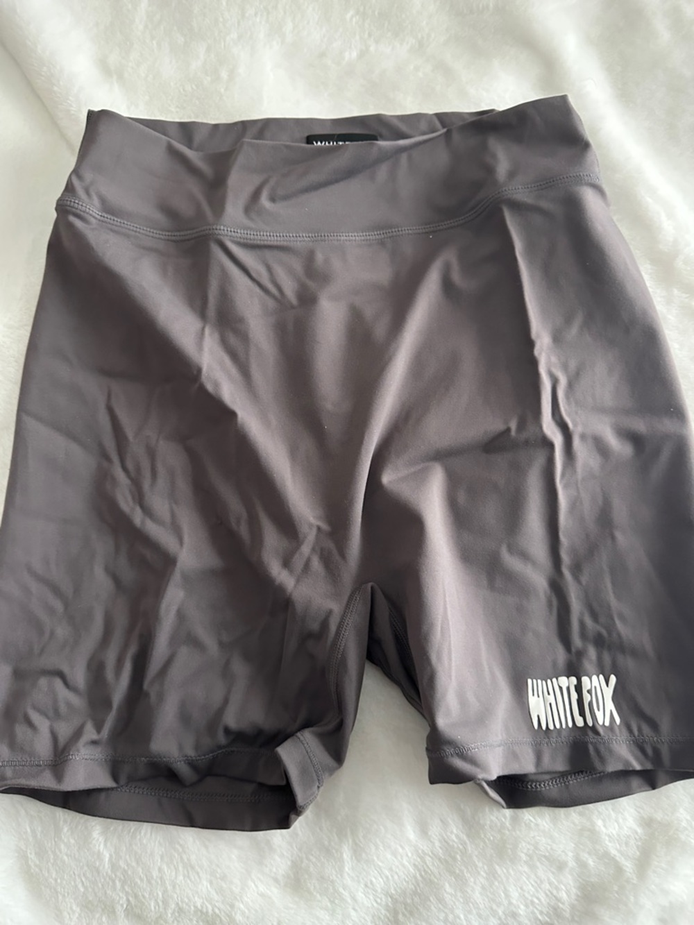White Fox Boutique Charcoal Gray Bike Shorts